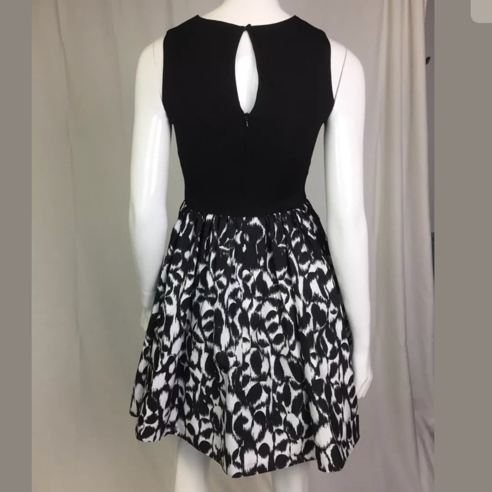 Aidan Mattox Flare Shift Printed Colorblock Dress - image 3